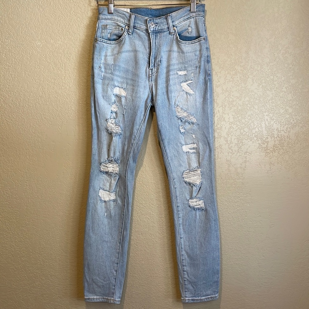 H&M Skinny Coupe Moulante Distressed Mens Jeans Size 30/30